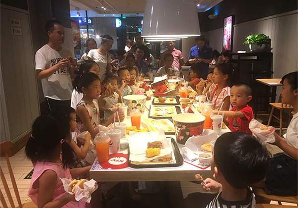 Staff family dinner party
