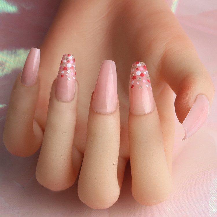 FANCY BALLERINA MEDIUM LONG COFFIN NAIL