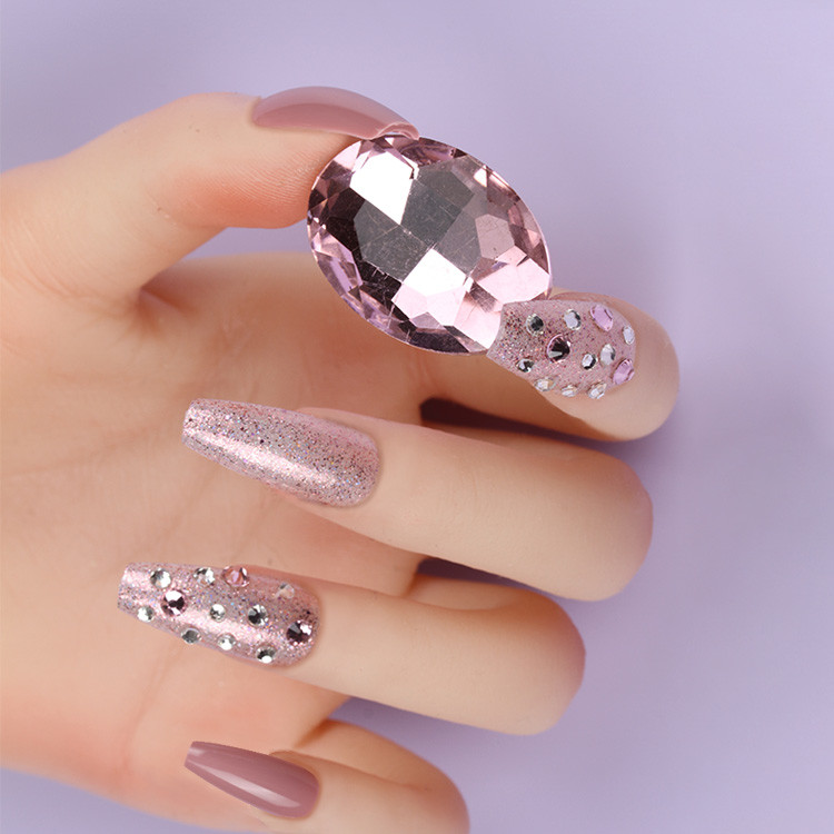 FANCY BALLERINA MEDIUM LONG COFFIN NAIL