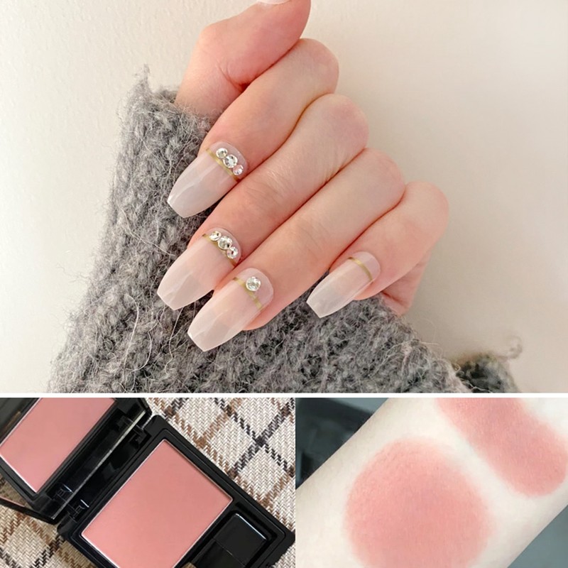 Quality Coffin Nail With Crystal Stone Press On Artfical False Nail Tips