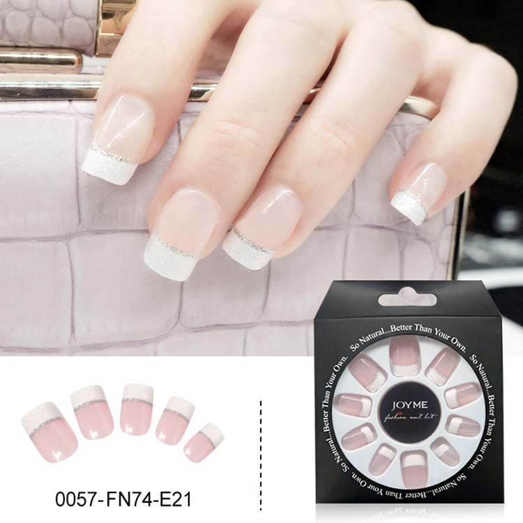 Newair Press On French Nail False Nails With Gliter 24PCS