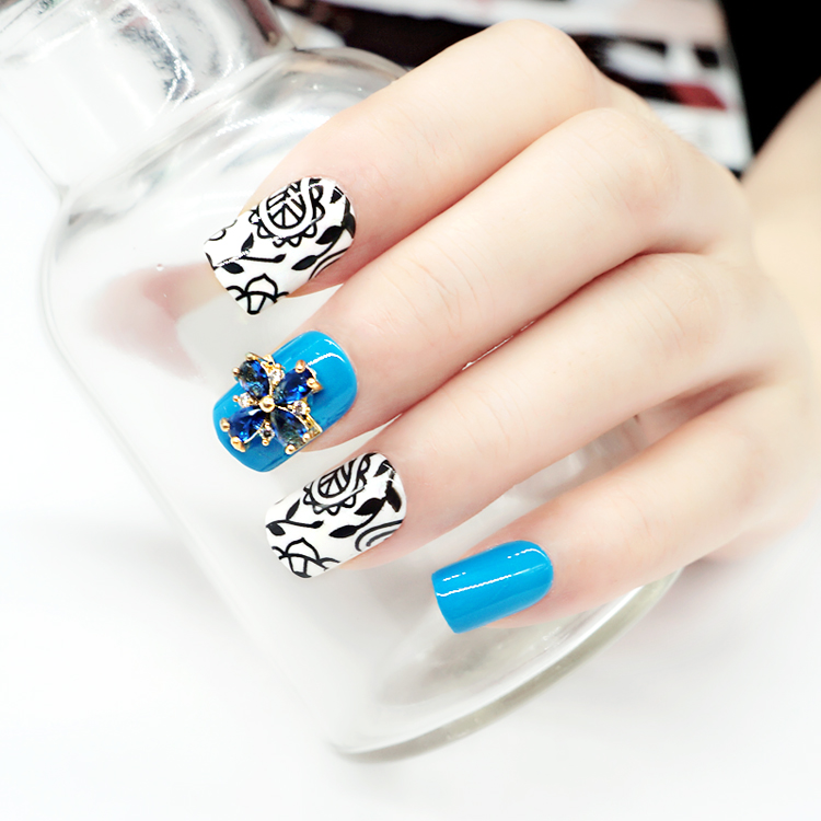 New Popular Press On Stone Nail Arts Beauty Salon