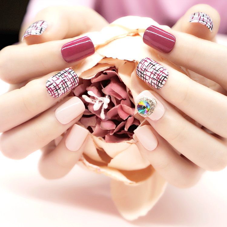 24Pcs Glue On Soft Big Stone Gift Set Nail