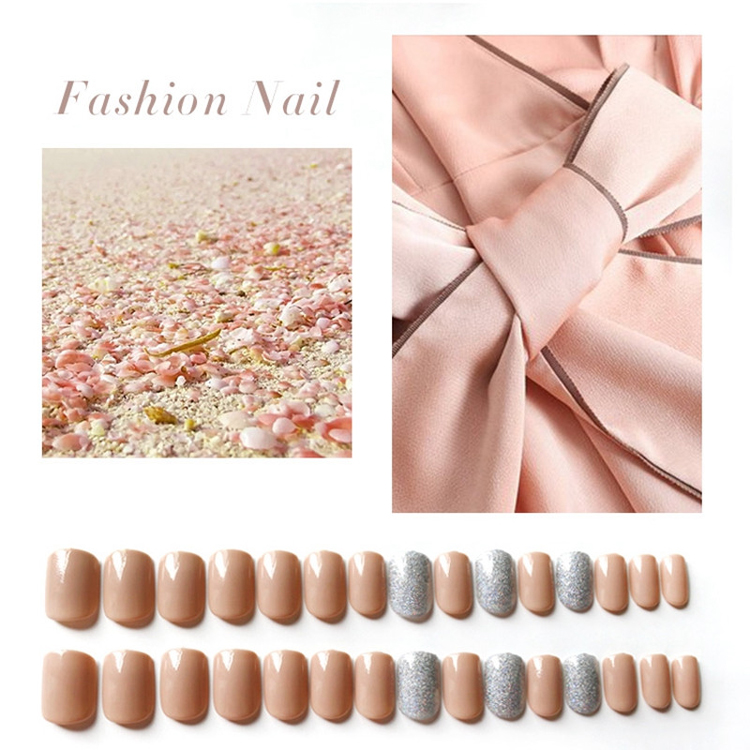 Square Lotus Color Glitter Nail
