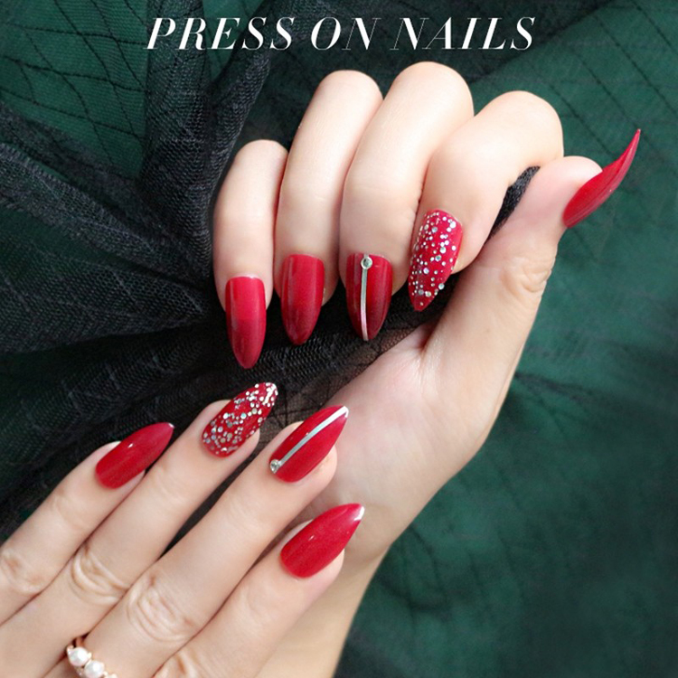 Newair Wholesale Press On Nail Stiletto Jewel Nails False Nails Artficial Nails