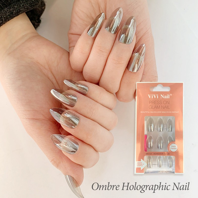 Newair Artificial Supplier Stiletto Nails With Omber Holographic Nails
