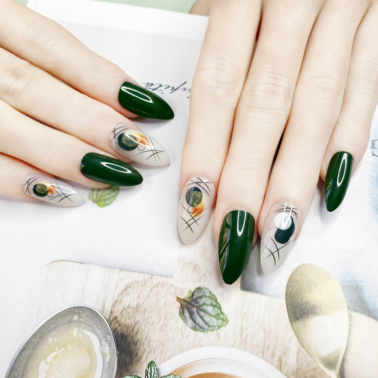 NEW ARRIVED FASHION COLORFUL PRINTING STILETTO NAIL