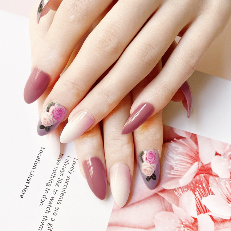 NEW ARRIVED FASHION COLORFUL PRINTING STILETTO NAIL