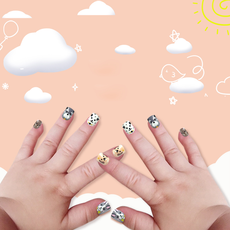 Newair Printing Colorful Nail Tip Of Children- Dog