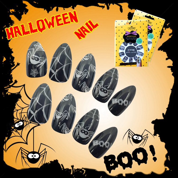 Newair Halloween Noctilucence Nail Stiletto False 24PCS Nail