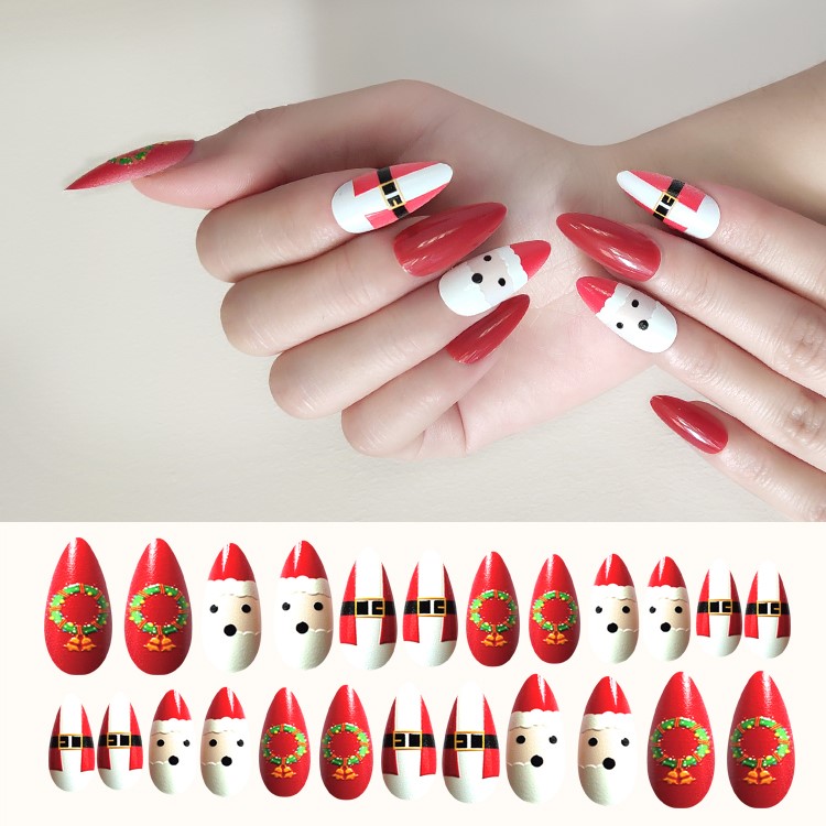 Newair 3D Effect Christmas Almond Nail Tips Newair 240pcs