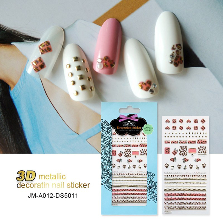 Classic Design Nail stickers New 3D Metallic Gold Nail Stickers