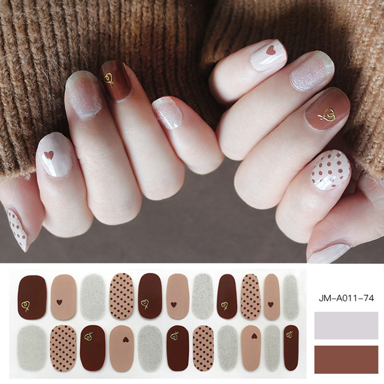 Cocoon Sweet Metallic Nail Strip With Glitter