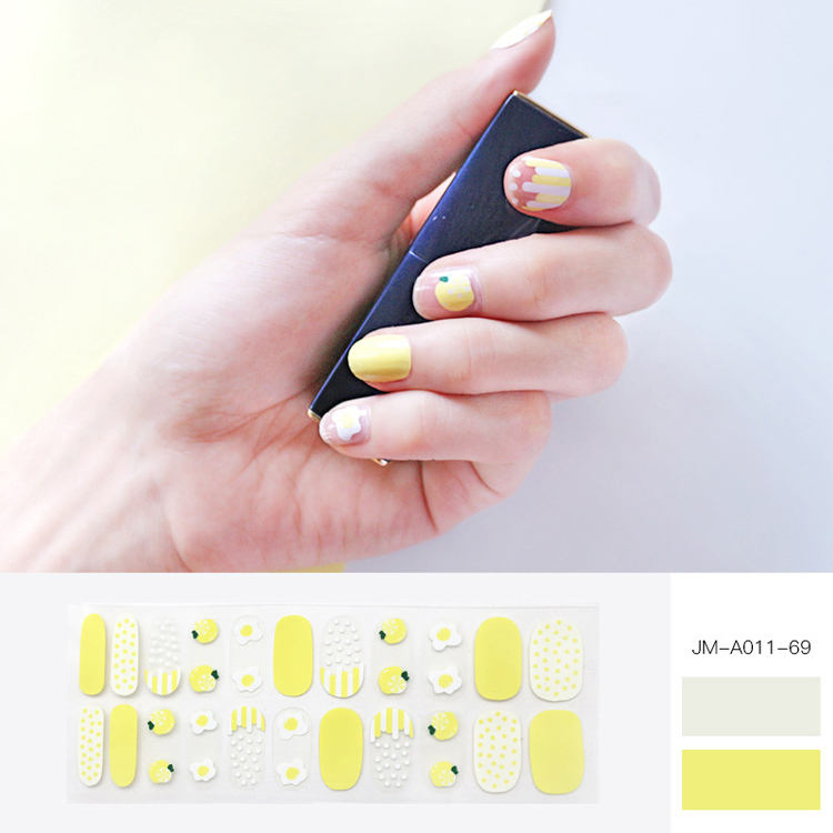 Yellow Lemon Nail Patch For Summer