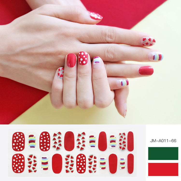 Super Shiny Watermelon Gel Nail Strip